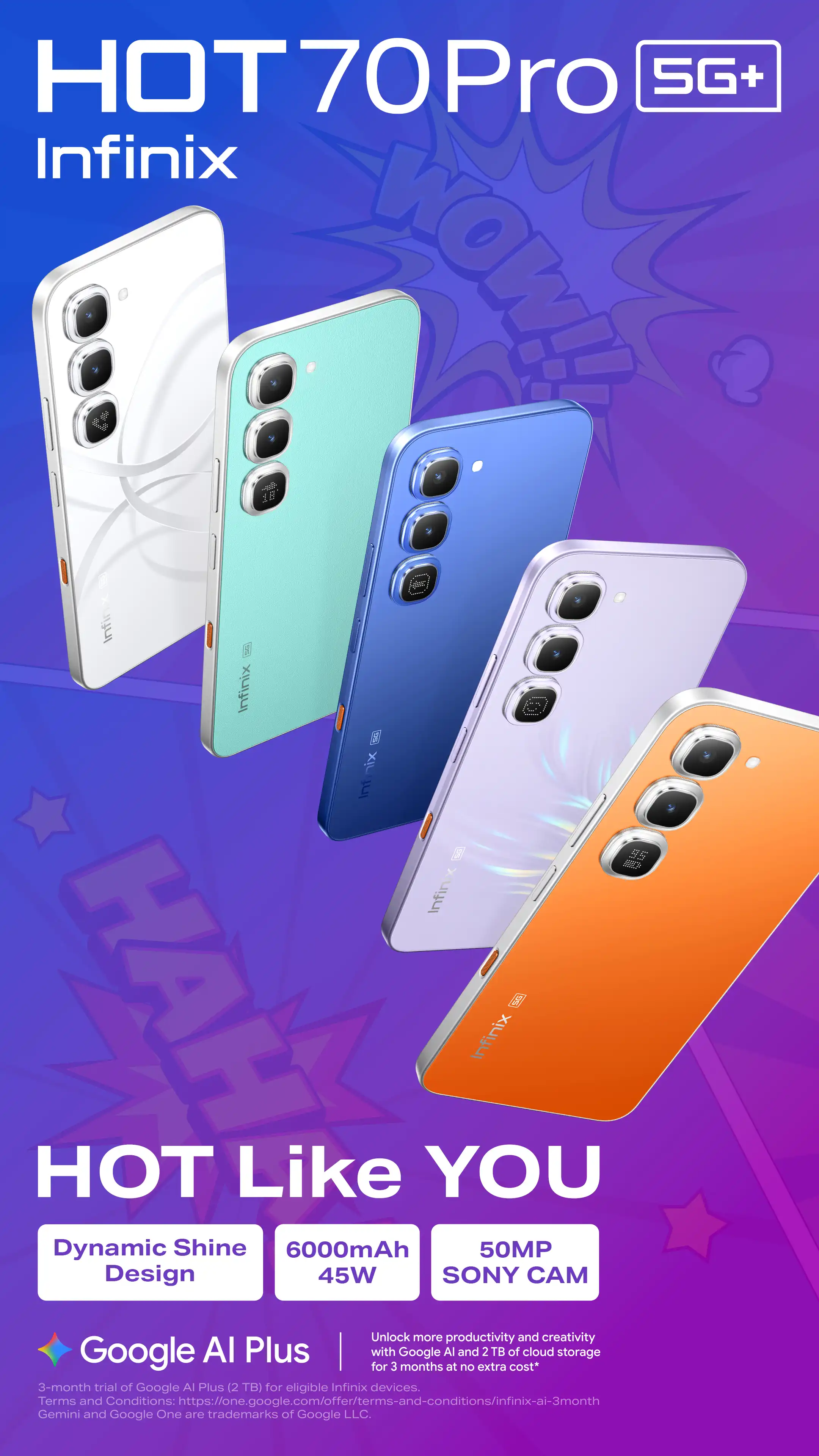Infinix Hot 70 Pro 5g+